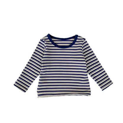 長袖セットアップ ボーダー長袖Tシャツ/コーデュロイサロペットパンツ【mh0011086】