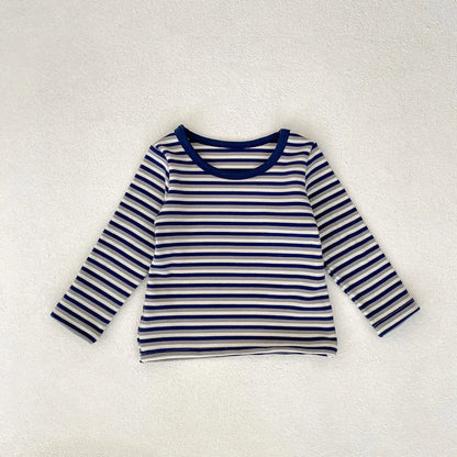 長袖セットアップ ボーダー長袖Tシャツ/コーデュロイサロペットパンツ【mh0011086】