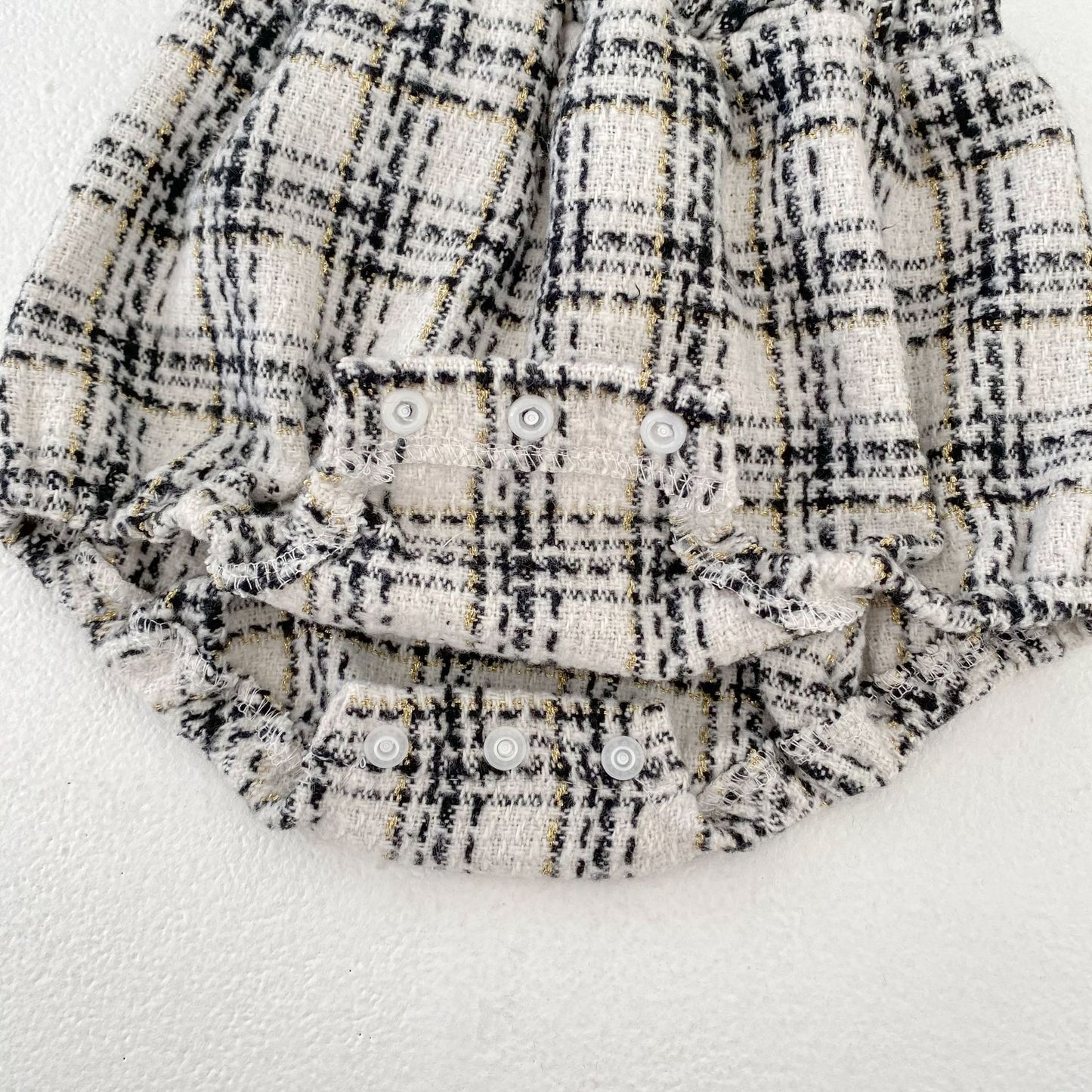 サロペットパンツ・サスペンダーパンツ Tweed Style Suspender Romper ツイード風 サスペンダー ロンパース【mh0012166】