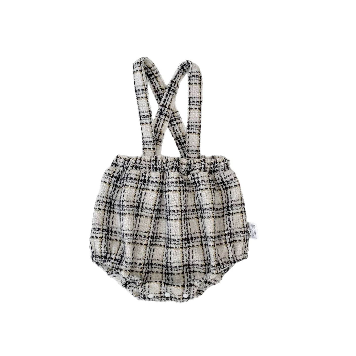 サロペットパンツ・サスペンダーパンツ Tweed Style Suspender Romper ツイード風 サスペンダー ロンパース【mh0012166】