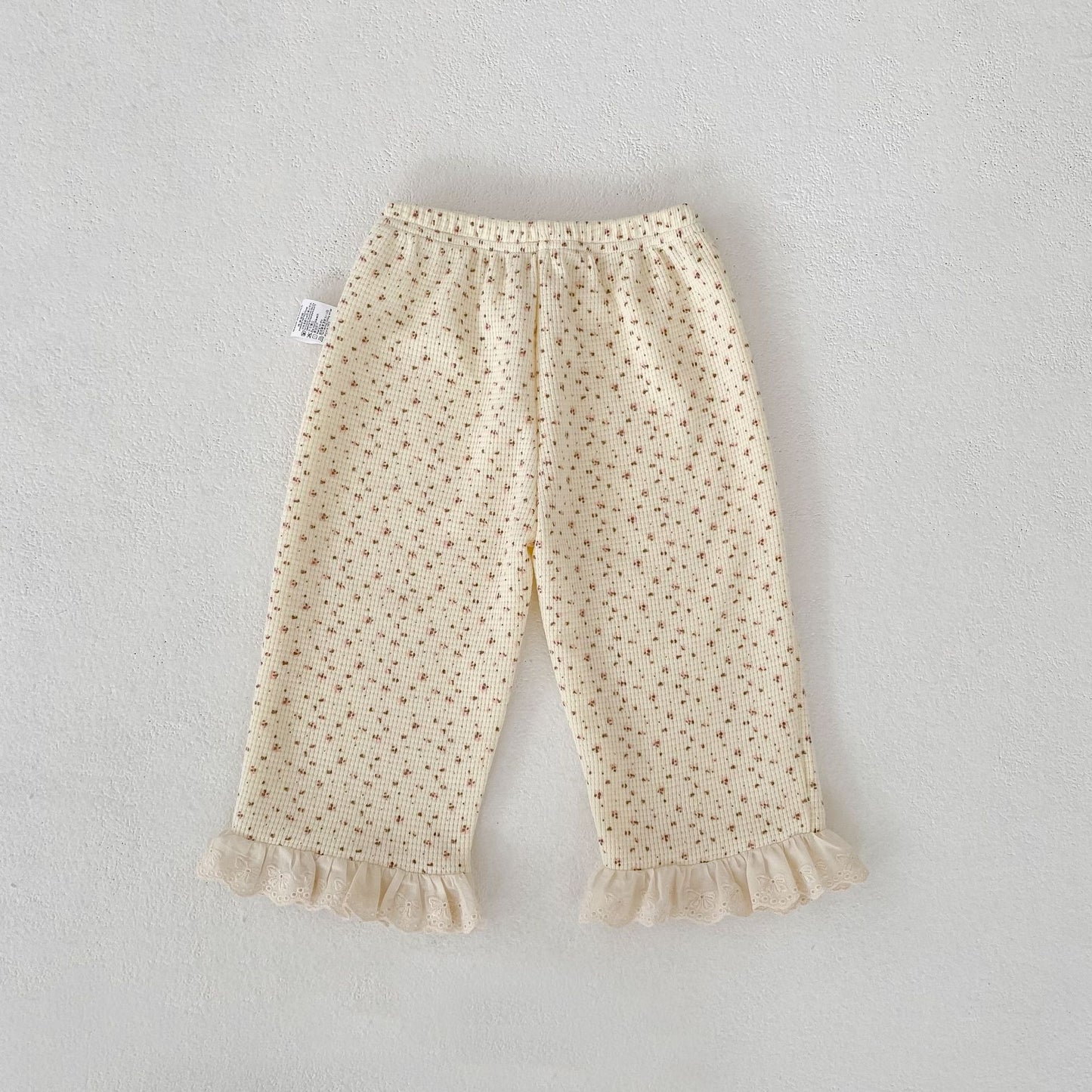 長袖パジャマ Waffle Printed Sweatshirt & Pants Set ワッフル プリント スウェット セットアップ【mh0012163】