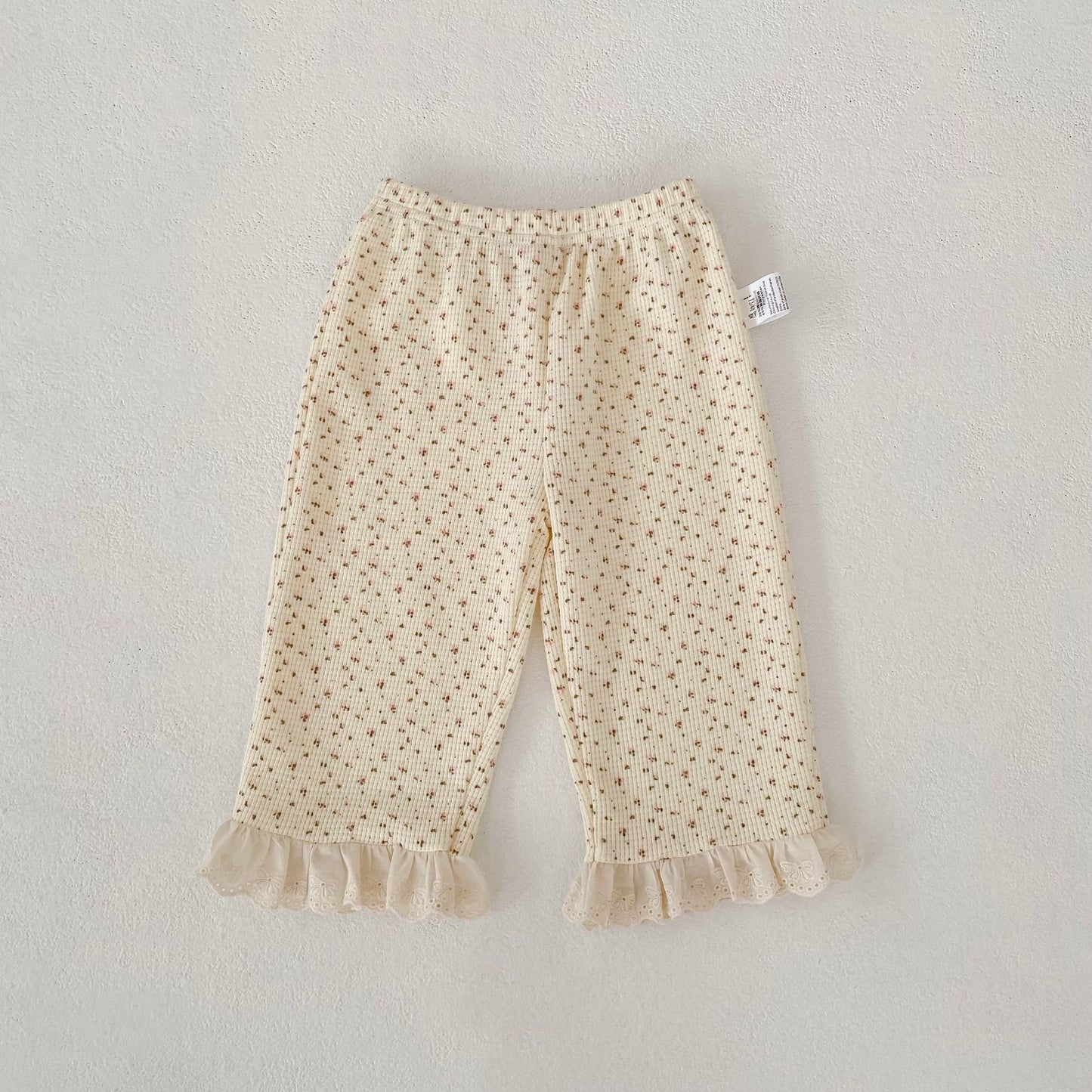長袖パジャマ Waffle Printed Sweatshirt & Pants Set ワッフル プリント スウェット セットアップ【mh0012163】