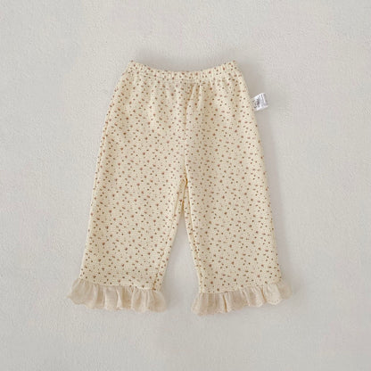 長袖パジャマ Waffle Printed Sweatshirt & Pants Set ワッフル プリント スウェット セットアップ【mh0012163】