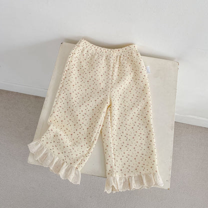 長袖パジャマ Waffle Printed Sweatshirt & Pants Set ワッフル プリント スウェット セットアップ【mh0012163】