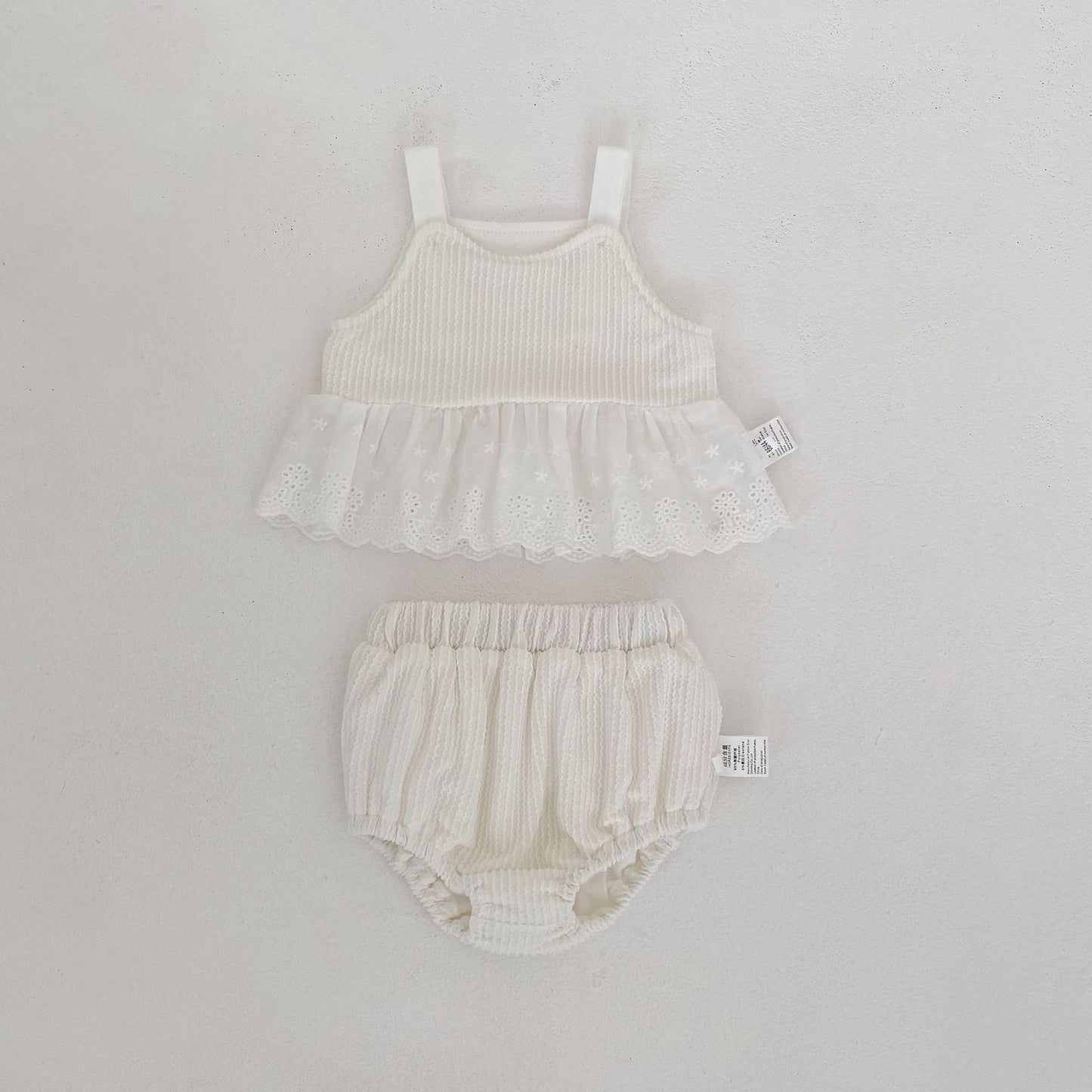 ノースリーブセットアップ White / 66cm Lace Camisole & Bloomer Set レース キャミソール ブルマ セット【mh0012181】