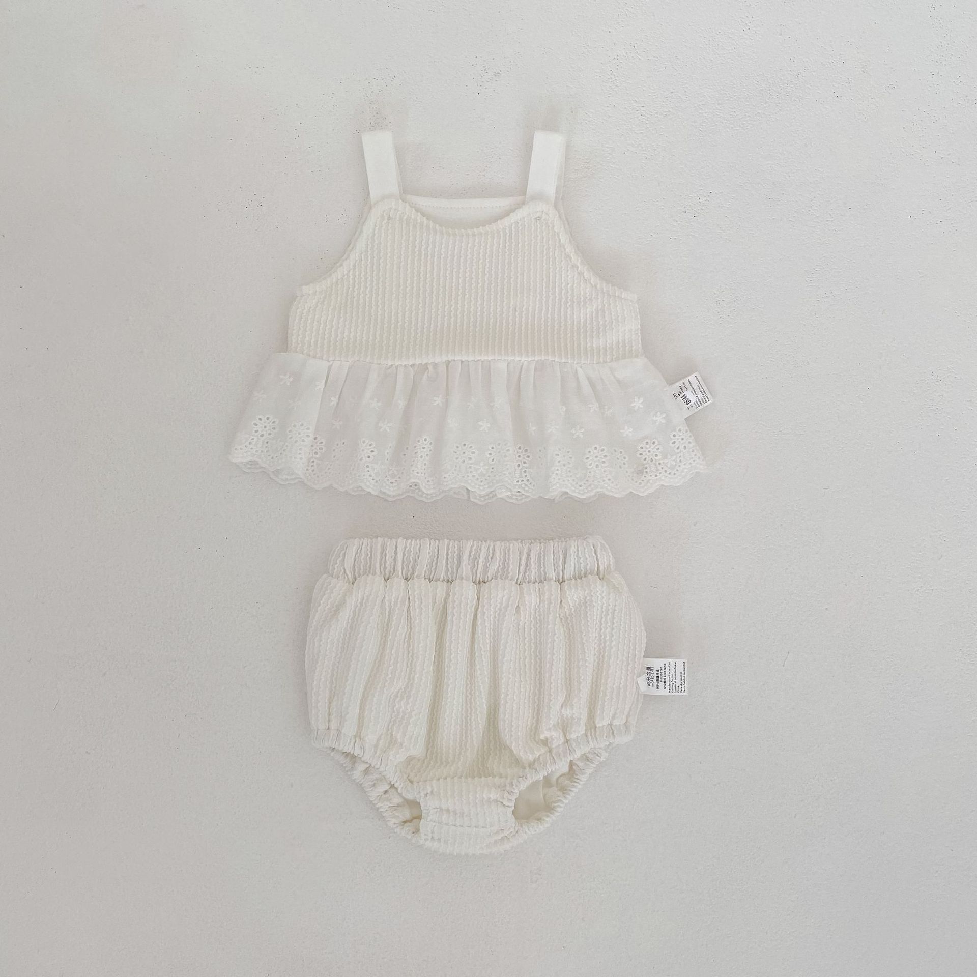 ノースリーブセットアップ White / 66cm Lace Camisole & Bloomer Set レース キャミソール ブルマ セット【mh0012181】