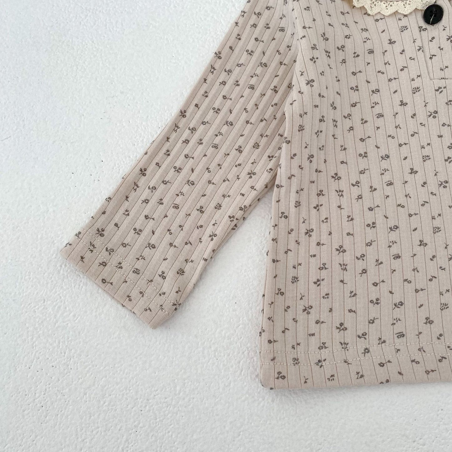 長袖Tシャツ Lace Print Long Sleeve T-Shirt レースプリント 長袖Tシャツ【mh0012174】