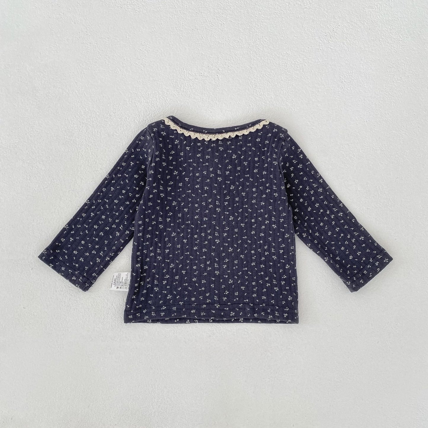 長袖Tシャツ Lace Print Long Sleeve T-Shirt レースプリント 長袖Tシャツ【mh0012174】