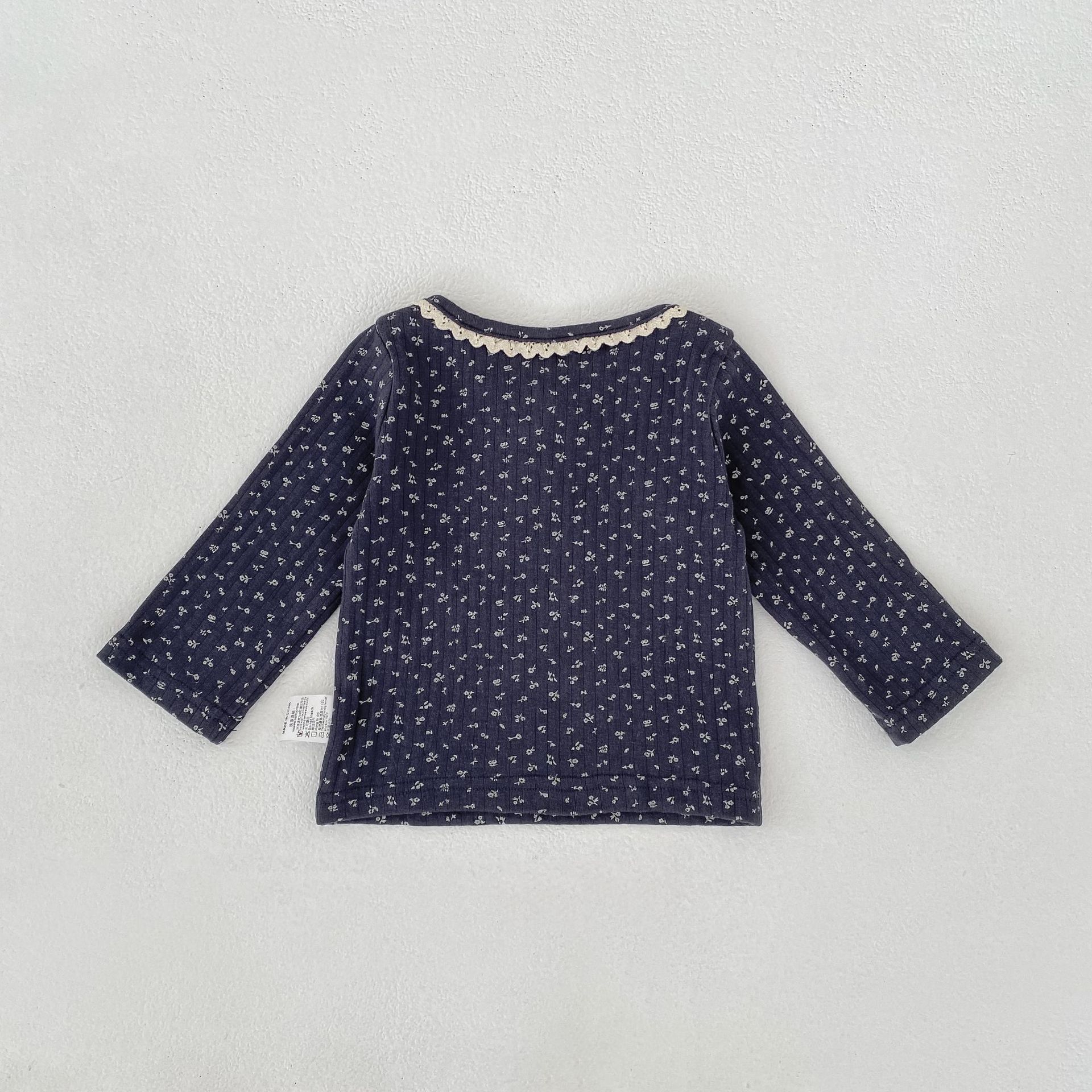 長袖Tシャツ Lace Print Long Sleeve T-Shirt レースプリント 長袖Tシャツ【mh0012174】