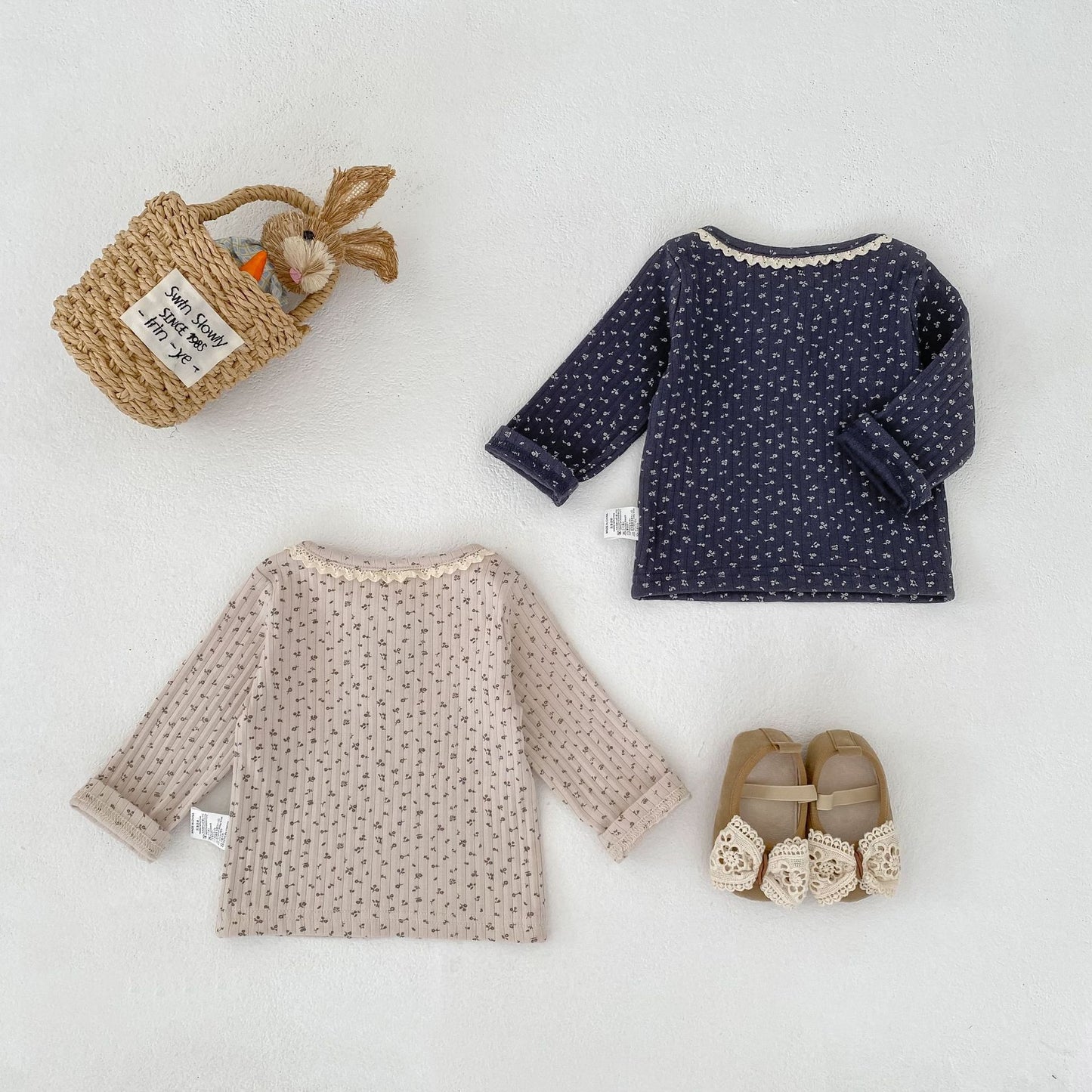 長袖Tシャツ Lace Print Long Sleeve T-Shirt レースプリント 長袖Tシャツ【mh0012174】