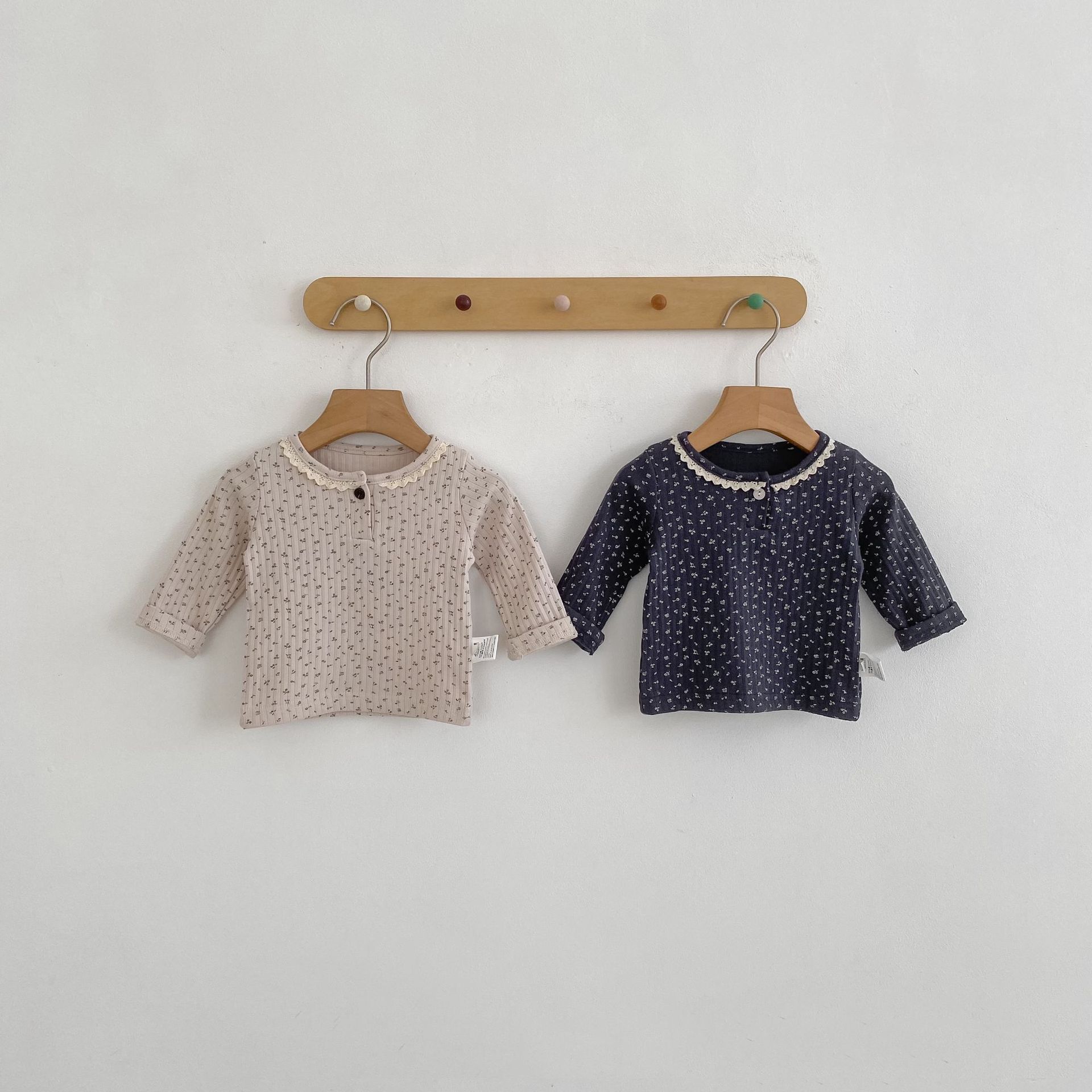 長袖Tシャツ Lace Print Long Sleeve T-Shirt レースプリント 長袖Tシャツ【mh0012174】