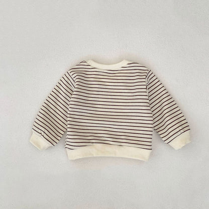 長袖Tシャツ ボーダー長袖薄手スウェットシャツ【mh0010502】