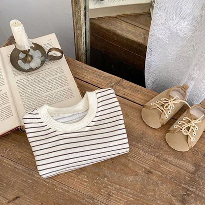 長袖Tシャツ ボーダー長袖薄手スウェットシャツ【mh0010502】