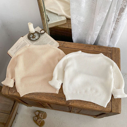 長袖Tシャツ シンプルデイリー長袖ニットトップス【mh0010518】