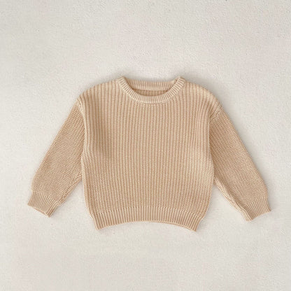 長袖Tシャツ Pink Orange / 73cm シンプルデイリー長袖ニットトップス【mh0010518】