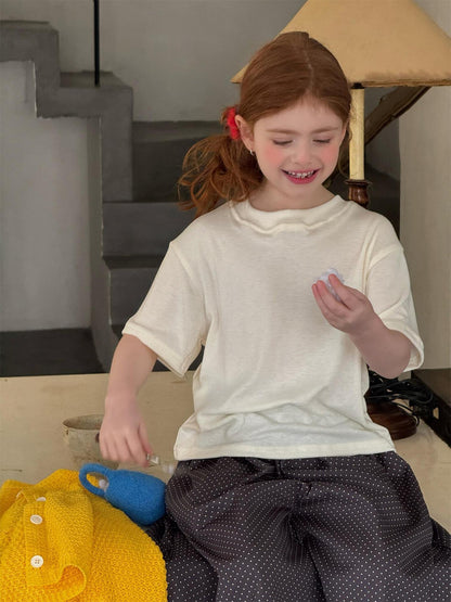 Essential Solid Crew Neck Tee クルーネック ベーシック Tシャツ【mh0012321】 Creamy White / 90cm Jianzidan