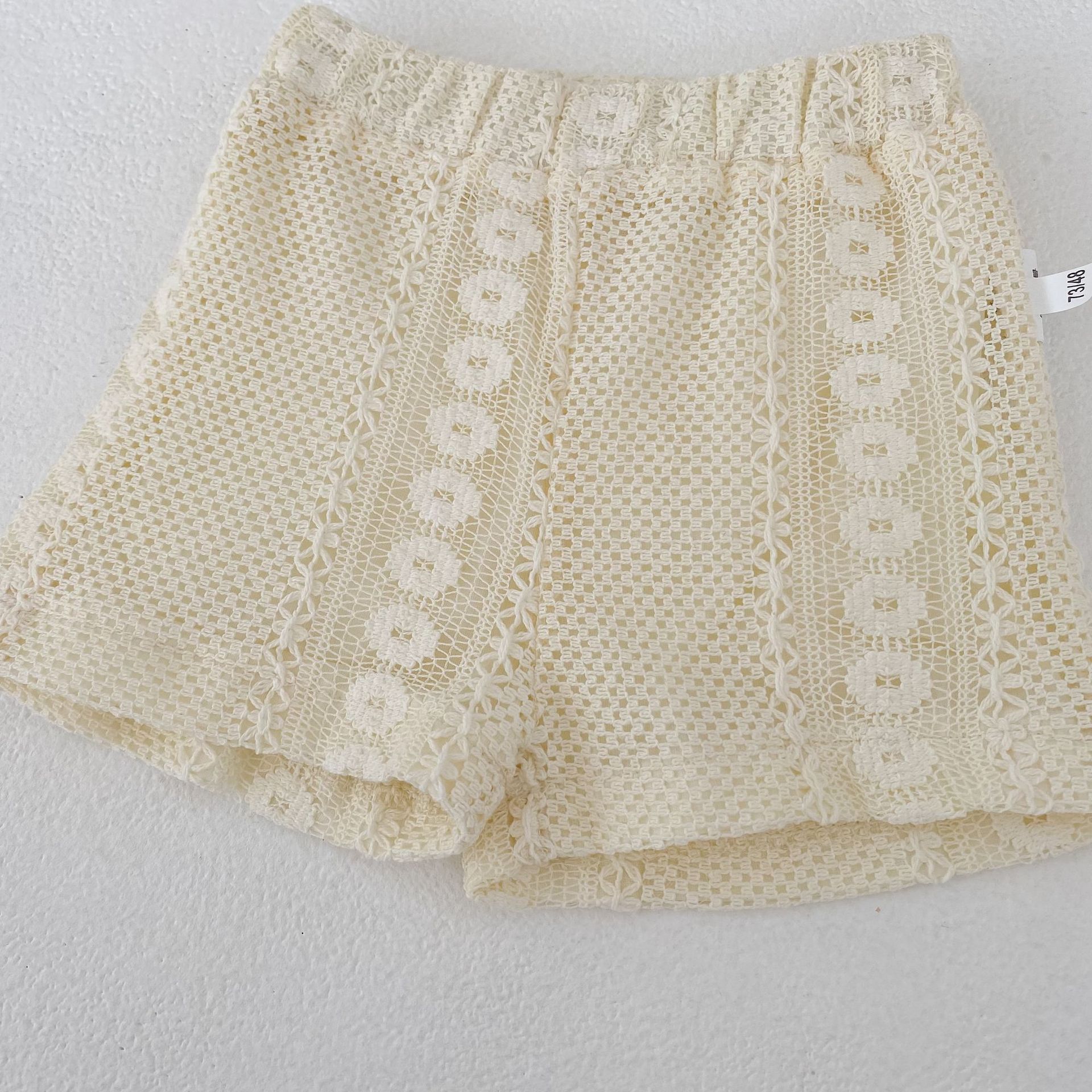 Eyelet Lace Flutter Sleeve Set アイレットレース フリル袖 セットアップ【mh0012484】 Engepapa ノースリーブセットアップ