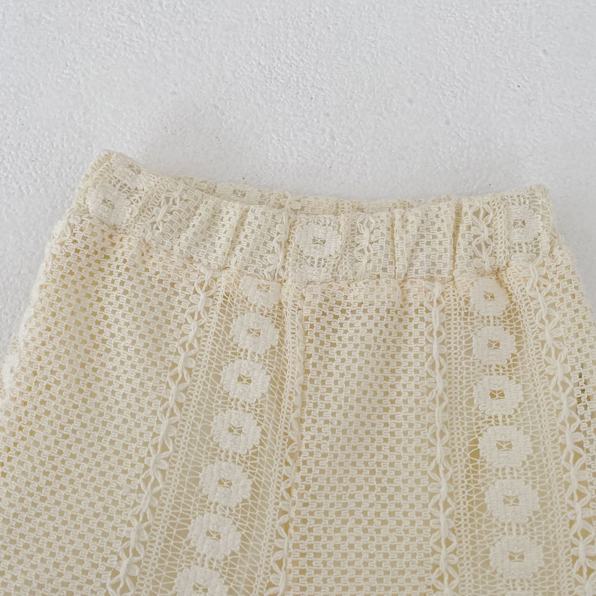 Eyelet Lace Flutter Sleeve Set アイレットレース フリル袖 セットアップ【mh0012484】 Engepapa ノースリーブセットアップ