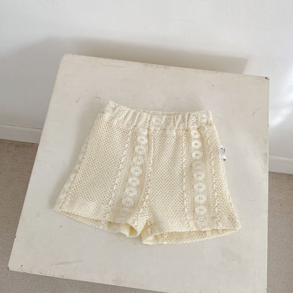 Eyelet Lace Flutter Sleeve Set アイレットレース フリル袖 セットアップ【mh0012484】 Engepapa ノースリーブセットアップ