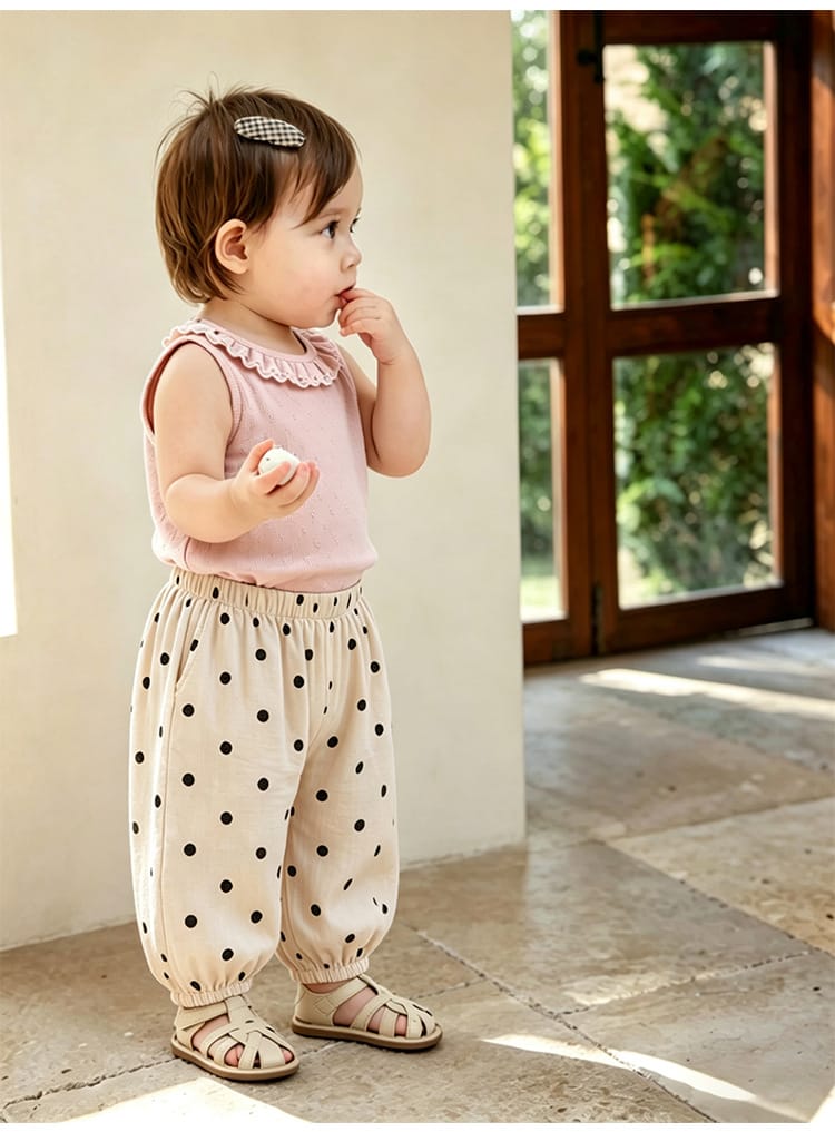 Eyelet Lace Sleeveless Tee ラッフルレース ノースリーブTシャツ【mh0013043】 Beitaoya タンクトップ・キャミソール・ノースリーブトップス