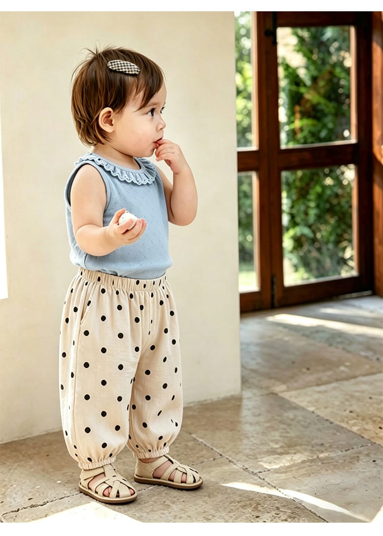 Eyelet Lace Sleeveless Tee ラッフルレース ノースリーブTシャツ【mh0013043】 Beitaoya タンクトップ・キャミソール・ノースリーブトップス