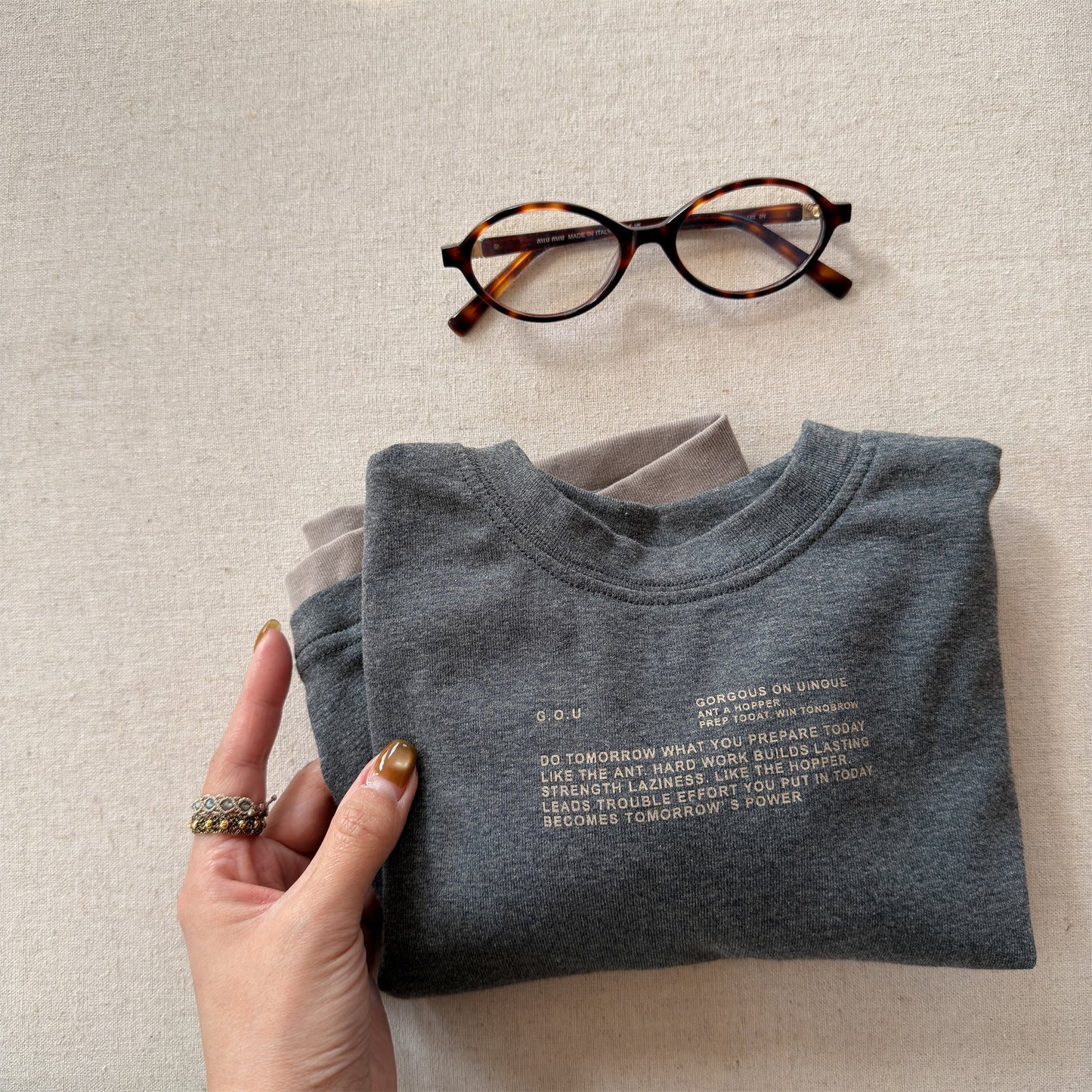 Fake Two Piece Sweatshirt ドッキング 長袖 Tシャツ【mh0012459】 ADbaby 長袖Tシャツ