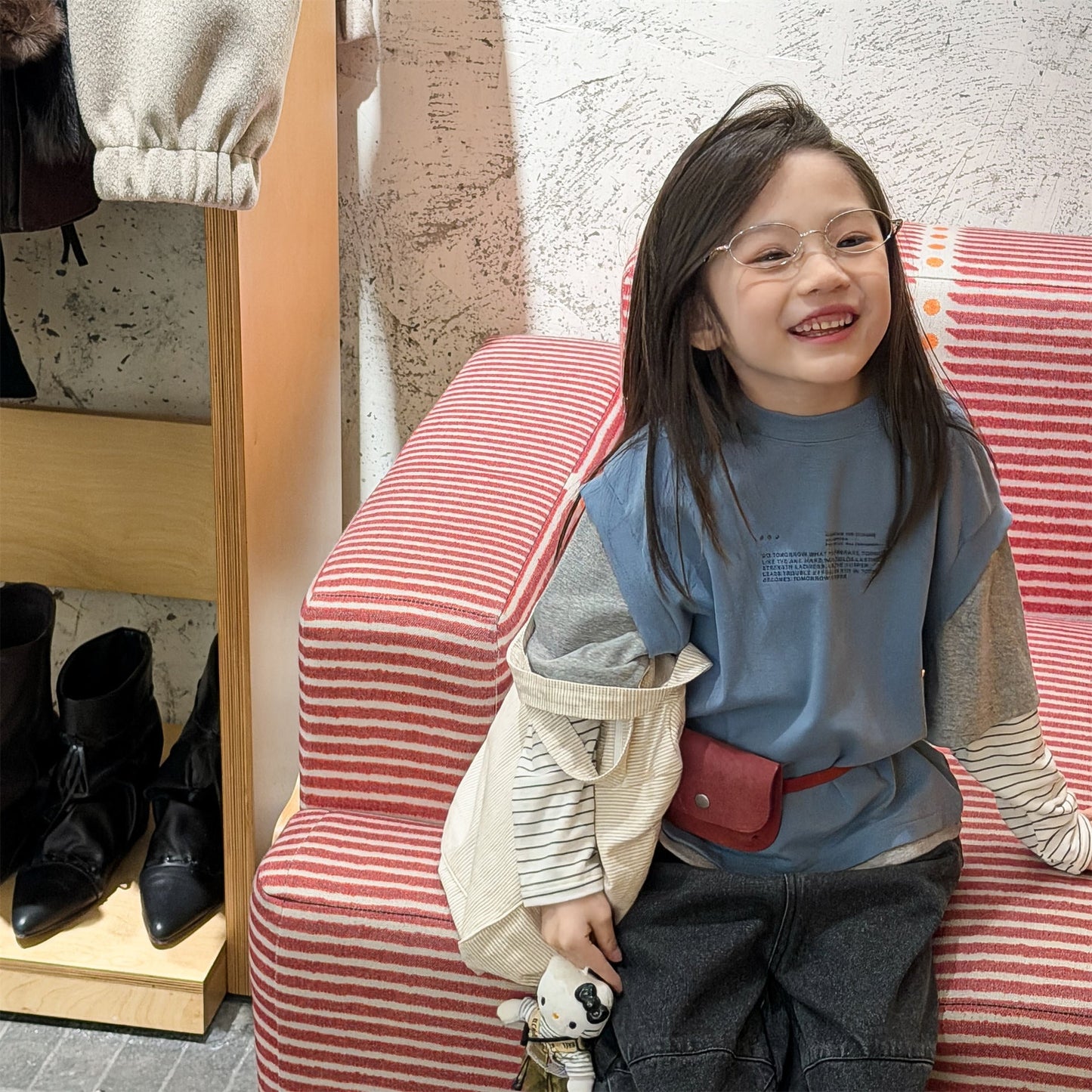 Fake Two Piece Sweatshirt ドッキング 長袖 Tシャツ【mh0012459】 ADbaby 長袖Tシャツ