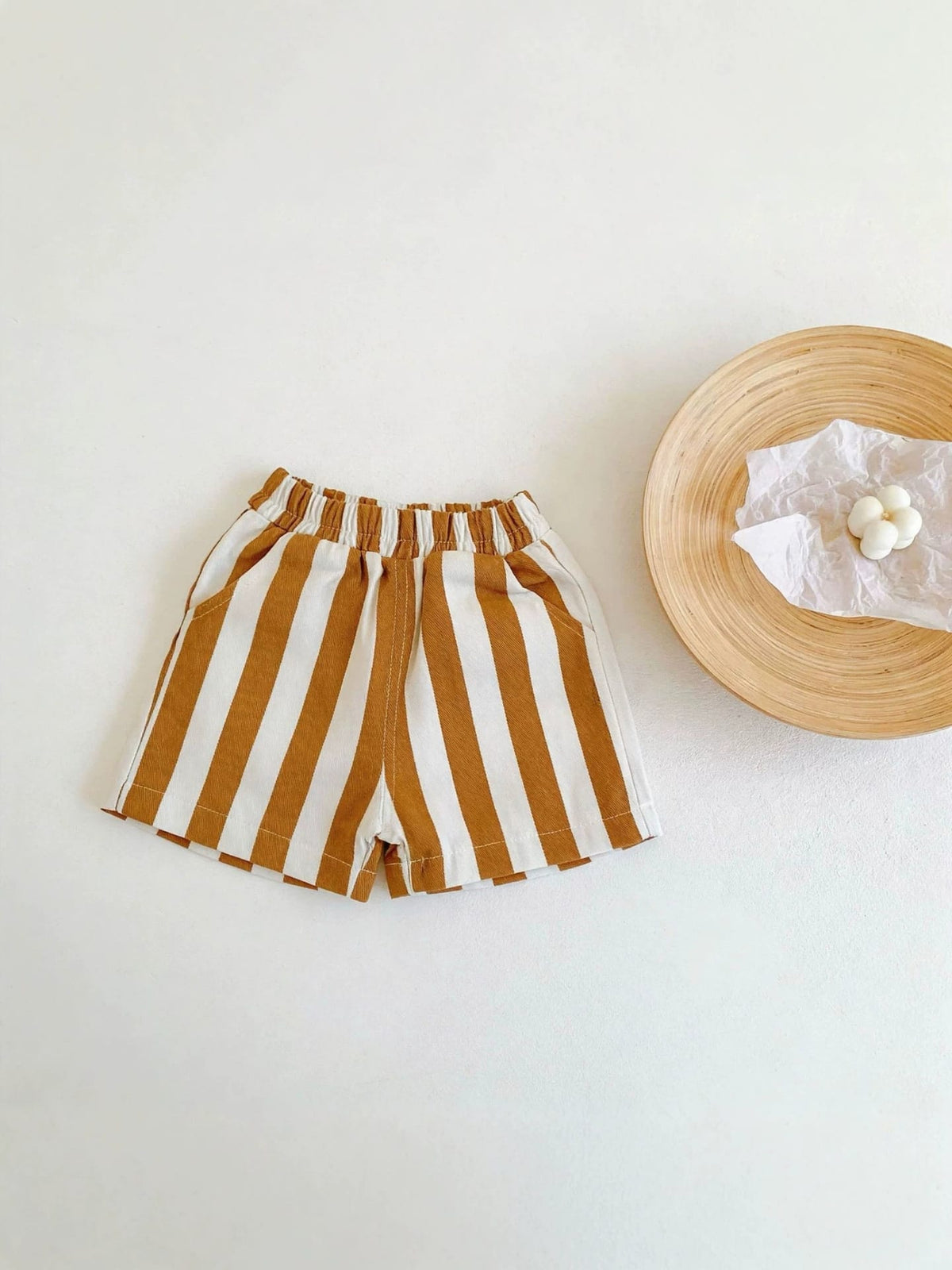 Fashionable Wide Stripe Casual Shorts ストライプ ショートパンツ【mh0013285】 yi nian ni ハーフパンツ・ショートパンツ