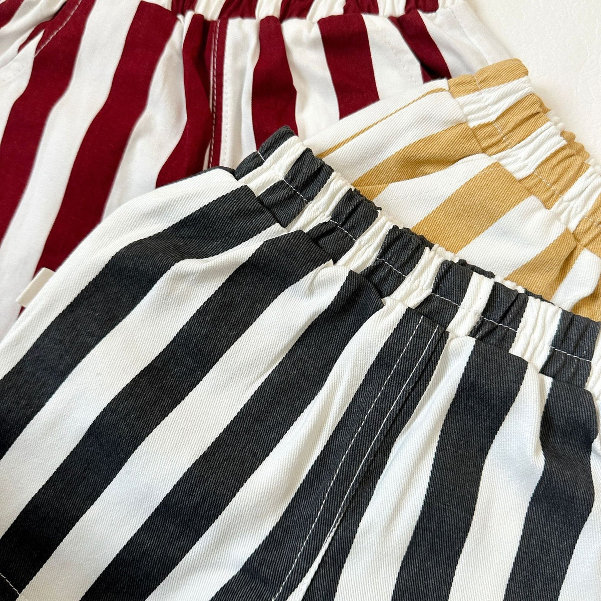 Fashionable Wide Stripe Casual Shorts ストライプ ショートパンツ【mh0013285】 yi nian ni ハーフパンツ・ショートパンツ