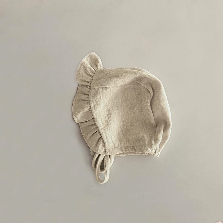 Fawn Embroidered Ruffle Bodysuit 小鹿 刺繍 フリル 長袖ロンパース【mh0012696】 Apricot Hat / One Size BBAMMA 長袖ロンパース