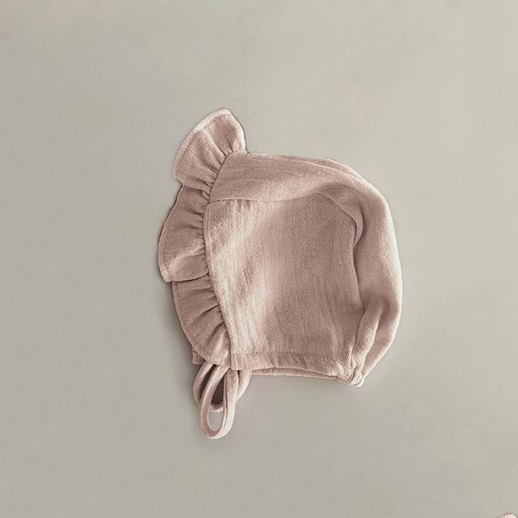 Fawn Embroidered Ruffle Bodysuit 小鹿 刺繍 フリル 長袖ロンパース【mh0012696】 Pink Hat / One Size BBAMMA 長袖ロンパース