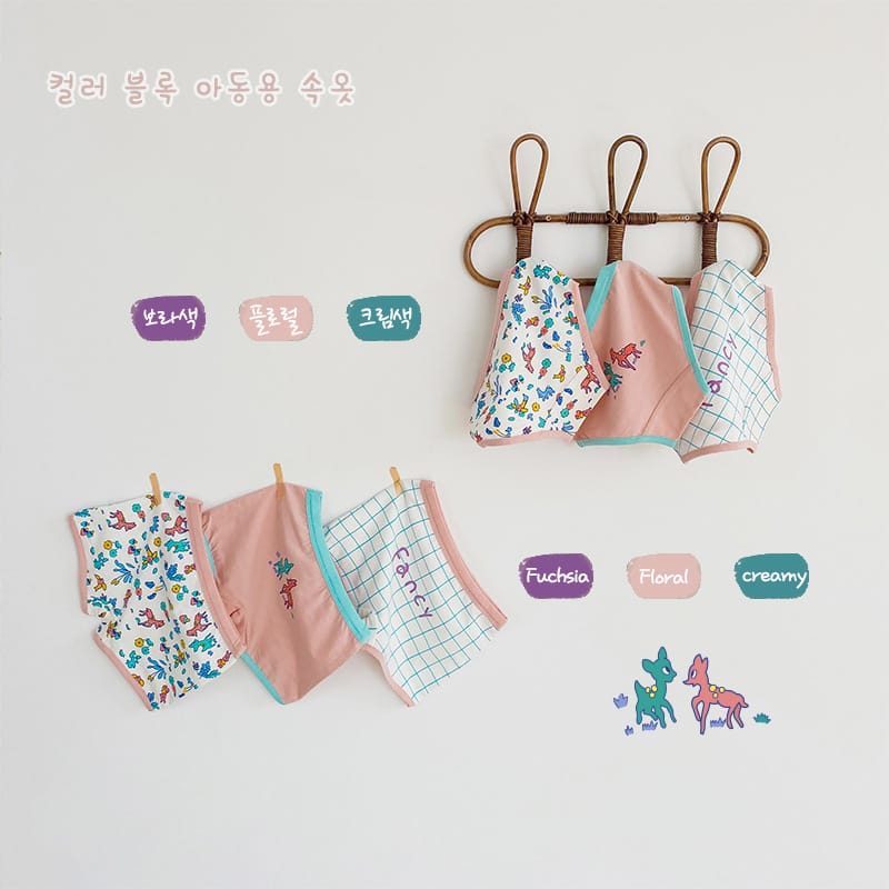 Fawn Print Boxer Briefs 3-pack バンビ ボクサーショーツ 下着 3枚セット【mh0013555】 mamahalo accessory 幼児用下着