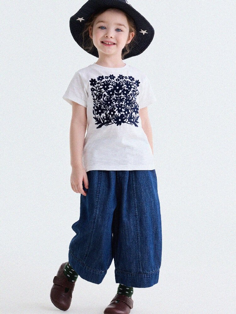 Flocked Print Cotton T-shirt フロッキー 半袖Tシャツ【mh0013184】 yunerma 半袖Tシャツ
