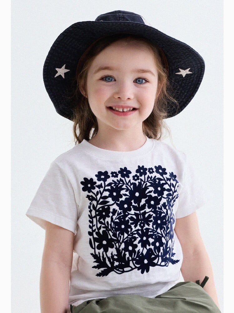 Flocked Print Cotton T-shirt フロッキー 半袖Tシャツ【mh0013184】 yunerma 半袖Tシャツ