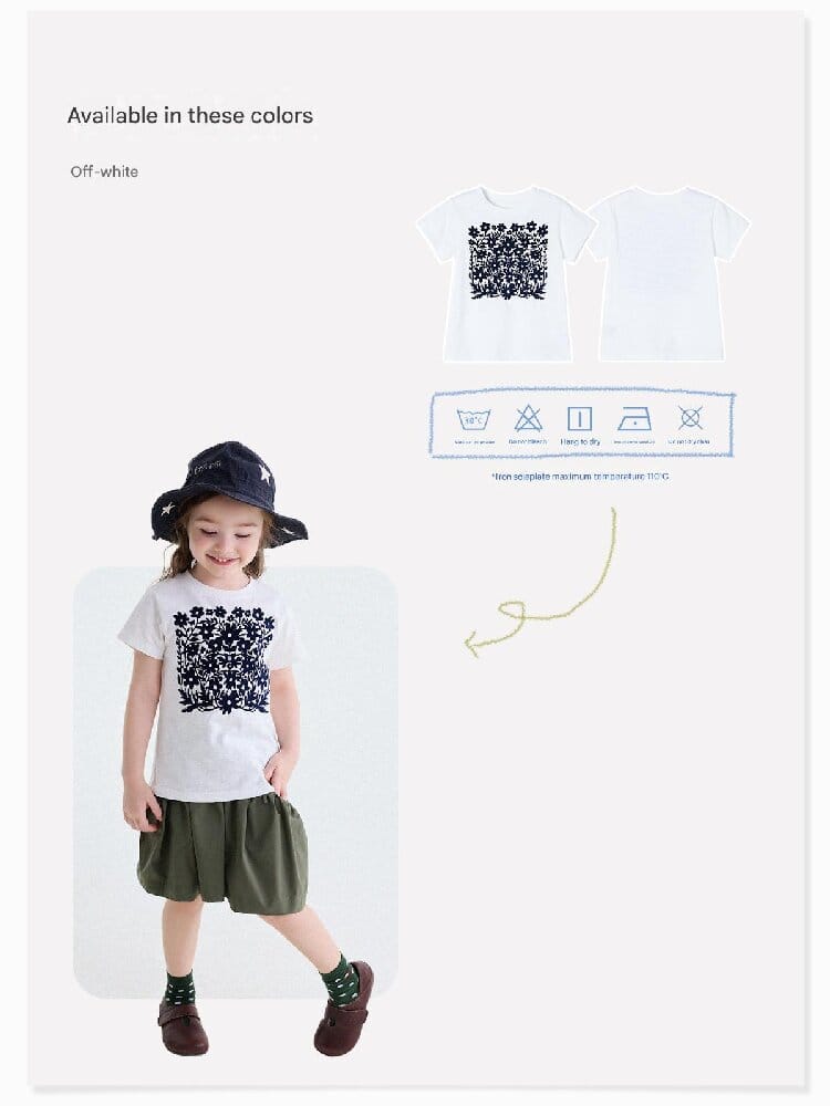 Flocked Print Cotton T-shirt フロッキー 半袖Tシャツ【mh0013184】 yunerma 半袖Tシャツ