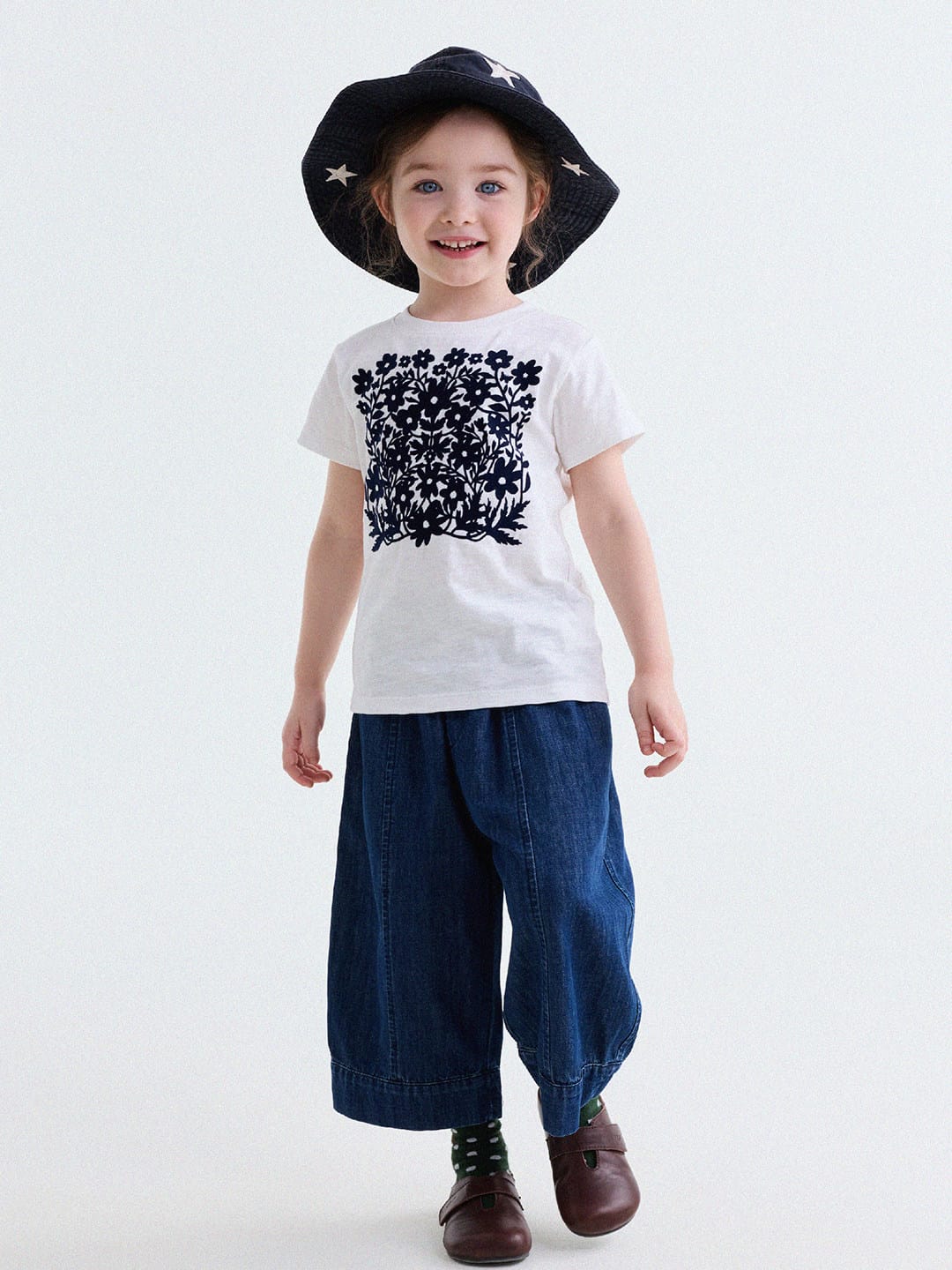 Flocked Print Cotton T-shirt フロッキー 半袖Tシャツ【mh0013184】 yunerma 半袖Tシャツ