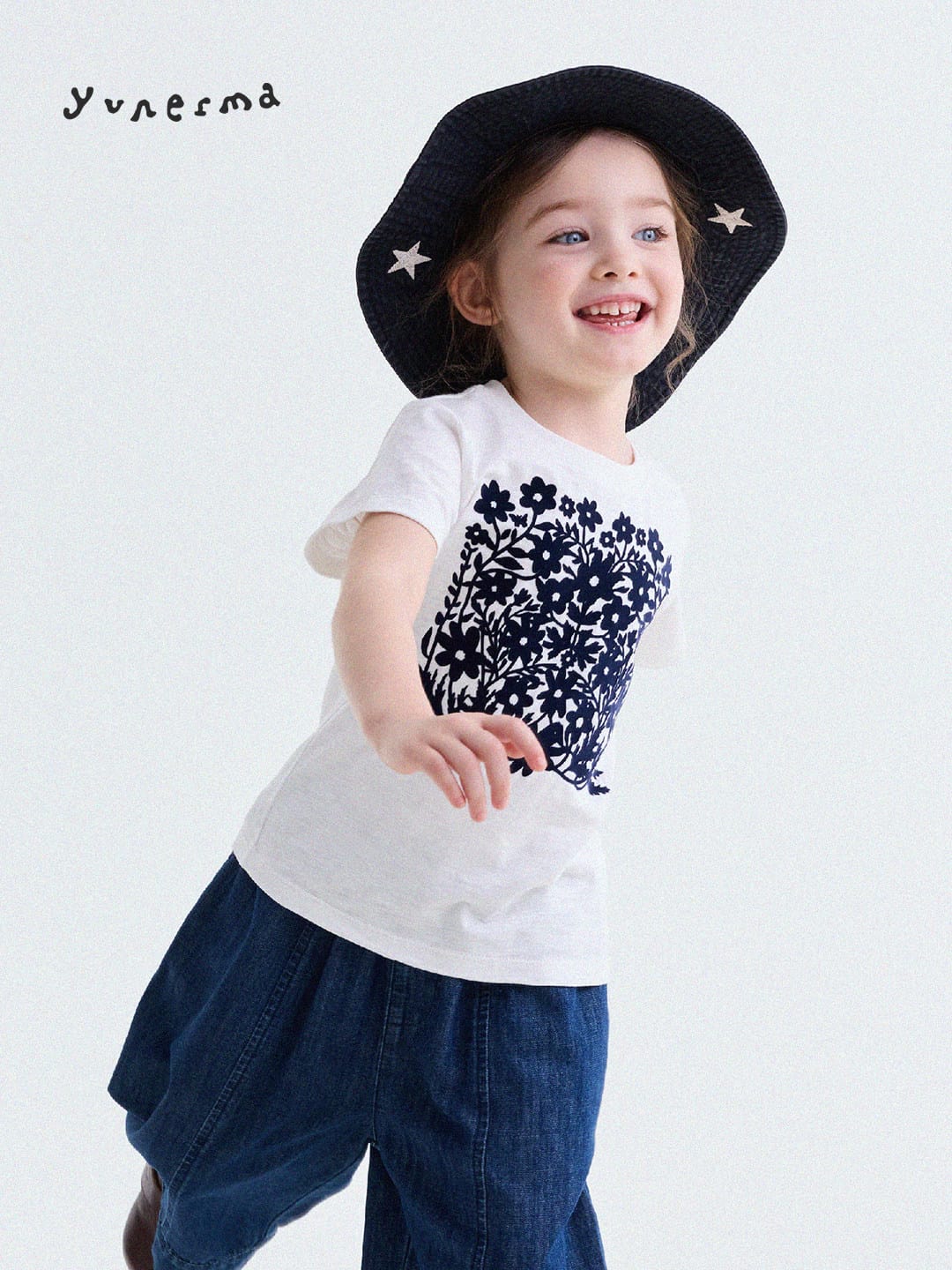 Flocked Print Cotton T-shirt フロッキー 半袖Tシャツ【mh0013184】 yunerma 半袖Tシャツ