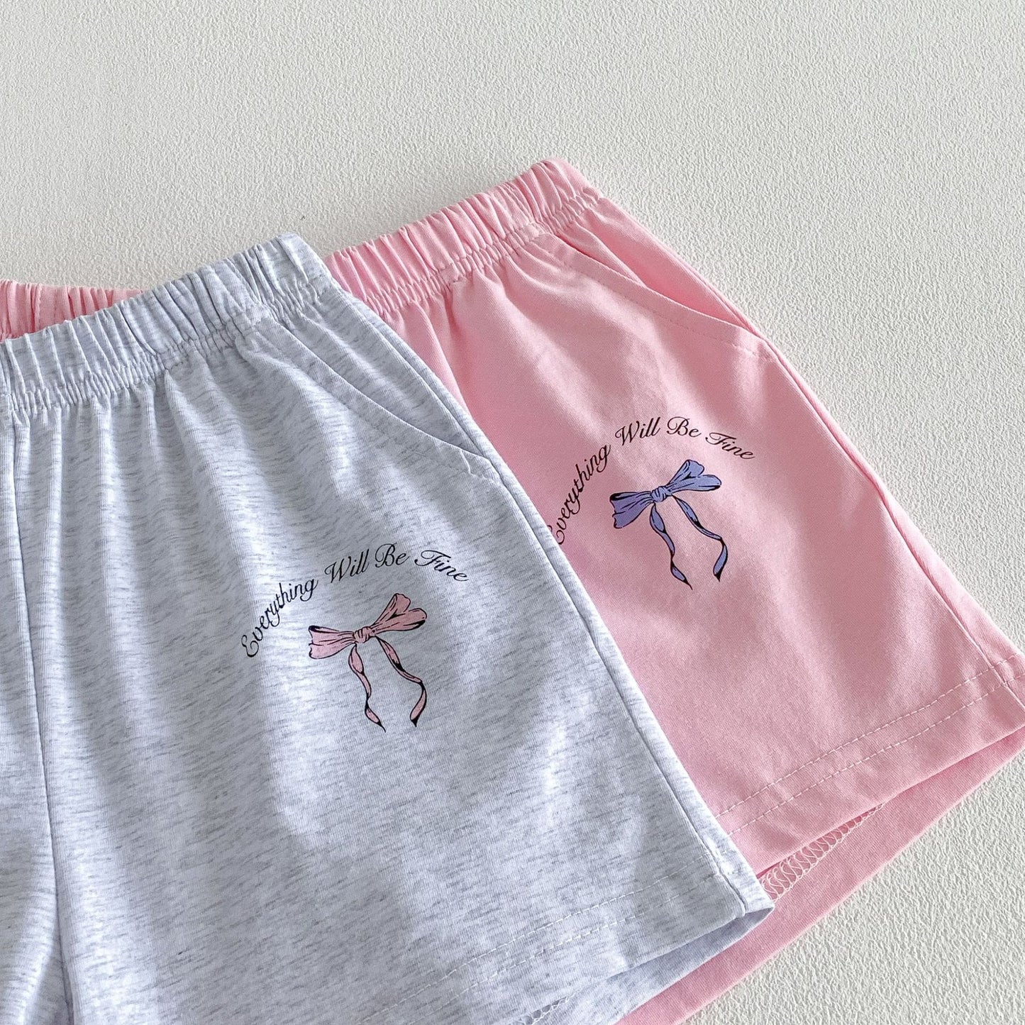 Floral Bow T-shirt Shorts Set フラワー リボン 半袖 セットアップ【mh0012716】 angou 半袖セットアップ