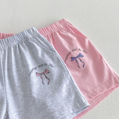 Floral Bow T-shirt Shorts Set フラワー リボン 半袖 セットアップ【mh0012716】 angou 半袖セットアップ