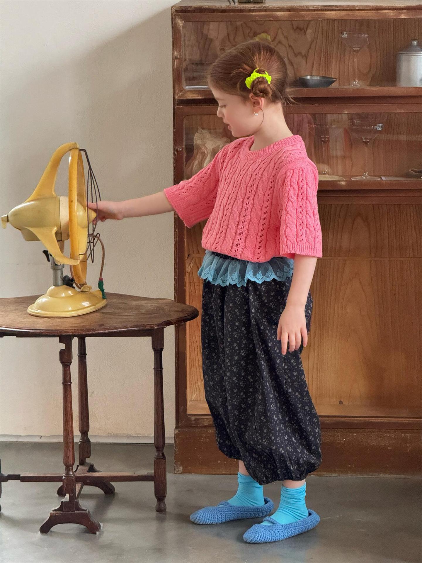 Floral Cotton Patchwork Crop Pants 花柄 パッチワーク クロップドパンツ【mh0012320】 Jianzidan