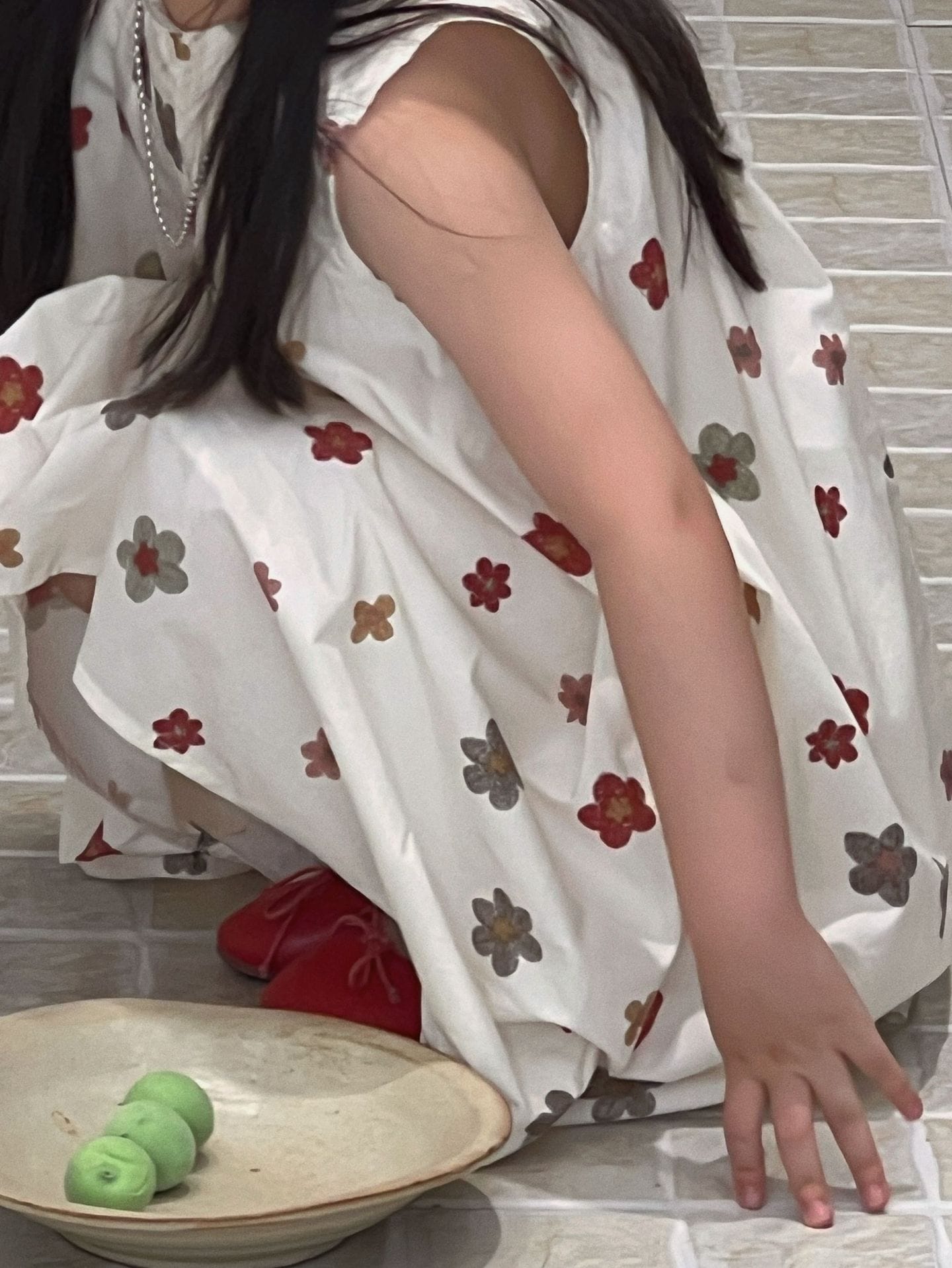 Floral Crew Neck Print Vest Dress バルーン ノースリーブワンピース【mh0013299】 Mu Zika ノースリーブワンピース