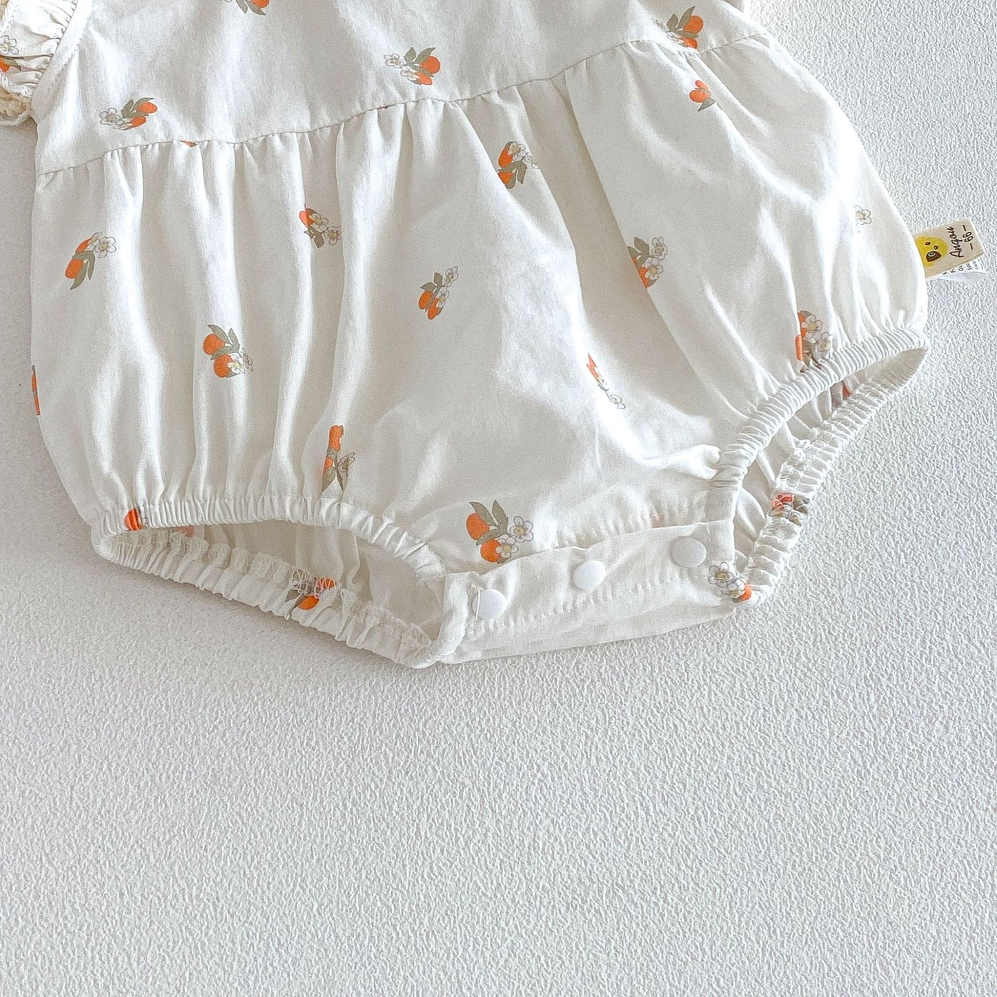 Floral Embroidered Ruffle Romper ラッフル レース袖ロンパース【mh0013425】 angou ノースリーブロンパース