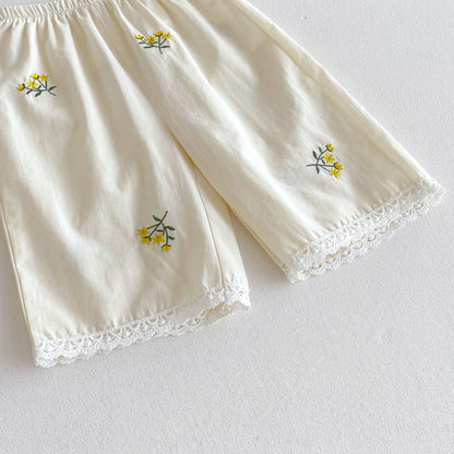 Floral Embroidery Cami Shorts Set 花柄 刺繍 キャミソール セットアップ【mh0012717】 angou ノースリーブセットアップ