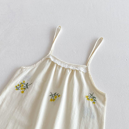 Floral Embroidery Cami Shorts Set 花柄 刺繍 キャミソール セットアップ【mh0012717】 angou ノースリーブセットアップ