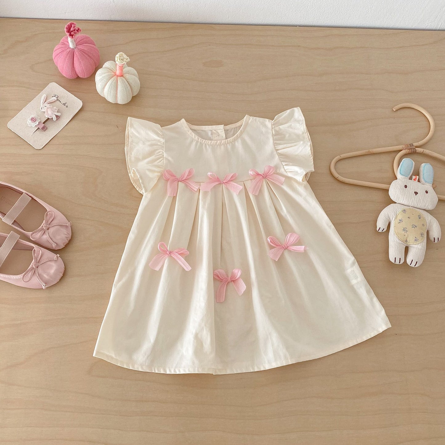 Floral Frill Sleeve Ribbon Dress 花柄 フリル袖 リボン ワンピース【mh0012719】 angou