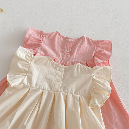 Floral Frill Sleeve Ribbon Dress 花柄 フリル袖 リボン ワンピース【mh0012719】 angou