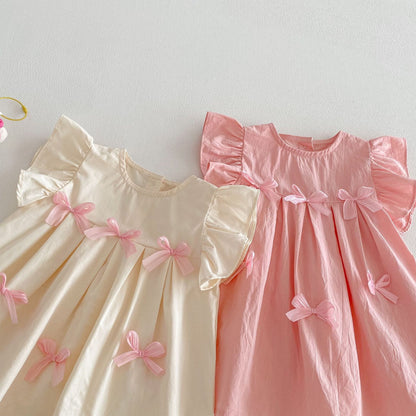 Floral Frill Sleeve Ribbon Dress 花柄 フリル袖 リボン ワンピース【mh0012719】 angou