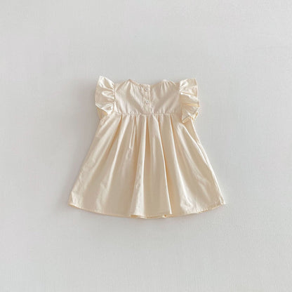 Floral Frill Sleeve Ribbon Dress 花柄 フリル袖 リボン ワンピース【mh0012719】 angou