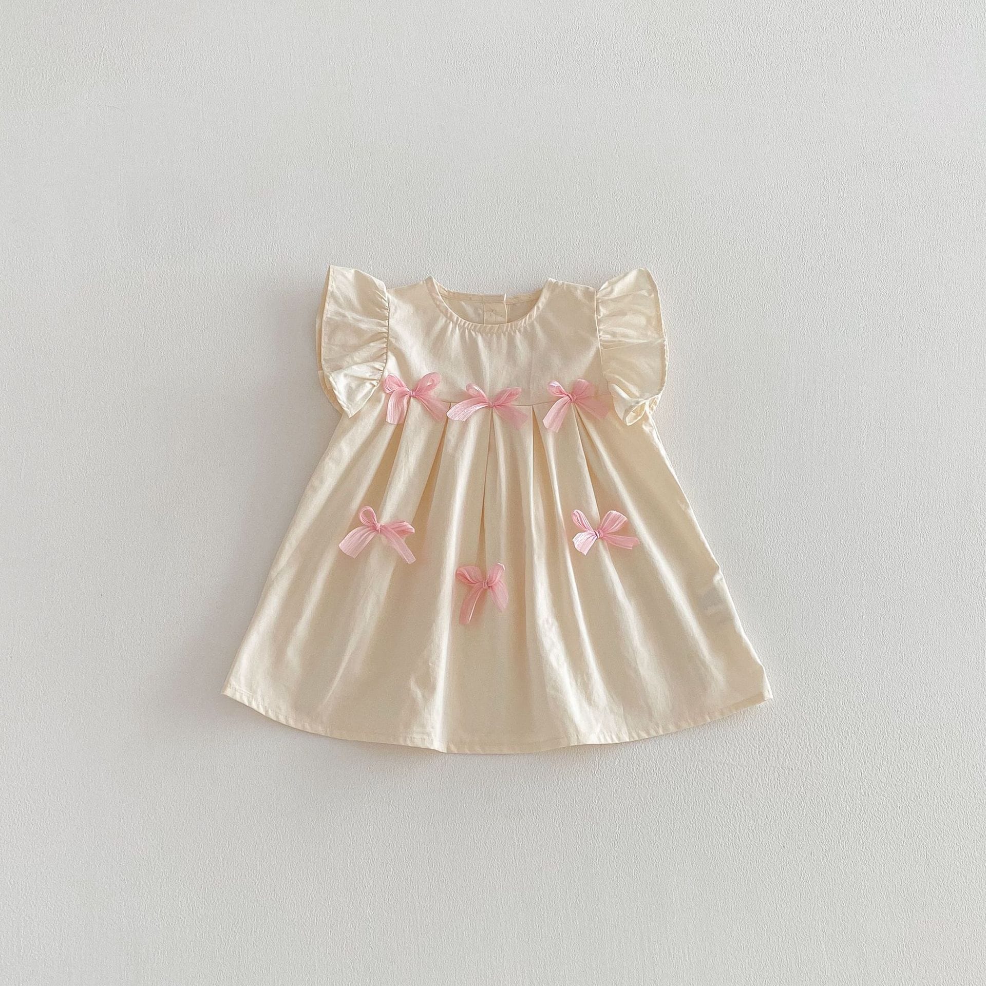 Floral Frill Sleeve Ribbon Dress 花柄 フリル袖 リボン ワンピース【mh0012719】 angou