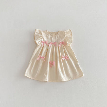 Floral Frill Sleeve Ribbon Dress 花柄 フリル袖 リボン ワンピース【mh0012719】 angou